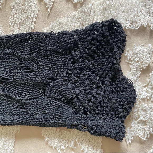 zara black oversized open net sweater - Picture 8 of 9